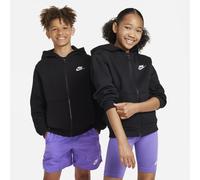 Nike Sportswear Club Fleece Older Kids' Full-Zip Hoodie - Black - Cotton/Polyester XS
