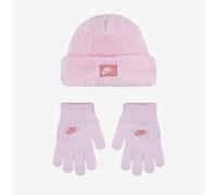 Nike Sportswear Older Kids Cozy Pink Beanie Gloves Set 4 7Y