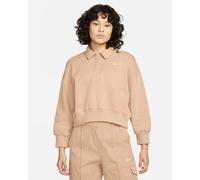 Nike Sportswear Phoenix Fleece Women's 3/4-Sleeve Crop Polo Sweatshirt SIZE XL