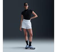Nike Sportswear Phoenix Fleece Women's High-Waisted Loose Shorts - Blue - Cotton/Polyester L (UK 16-18)