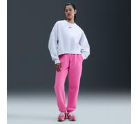 Nike Sportswear Phoenix Fleece Women's High-Waisted Oversized Tracksuit Bottoms - Pink - Cotton/Polyester XS (UK 4-6)