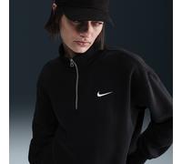 Nike Sportswear Phoenix Fleece Women's Oversized 1/4-Zip Long Sweatshirt - Black - Cotton/Polyester XL (UK 20-22)