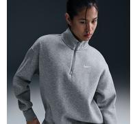 Nike Sportswear Phoenix Fleece Women's Oversized 1/4-Zip Long Sweatshirt - Grey - Cotton/Polyester S (UK 8-10)
