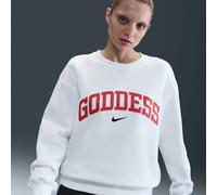 Nike Sportswear Phoenix Fleece Women's Oversized Crew-neck Sweatshirt - White - Cotton/Polyester S (UK 8-10)