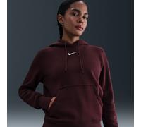 Nike Sportswear Phoenix Fleece Women's Pullover Hoodie - Burgundy Crush - Fleece XL (UK 20-22)