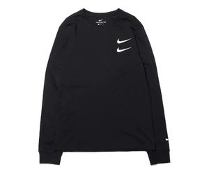 Nike Sportswear Swoosh LS Tee Round Neck Long Sleeves US Edition Black CK2259-010 L
