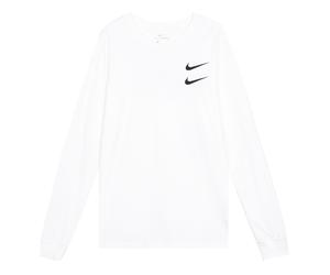 Nike Sportswear Swoosh LS Tee US Edition Round Neck Long Sleeves White CK2259-100 M