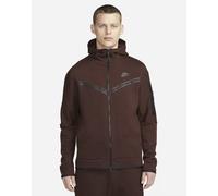 Nike Sportswear Tech Fleece Full Zip Mens Hoodie Earth Brown Black Size Medium