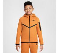 Nike Sportswear Tech Fleece Older Kids' Full-Zip Hoodie - Orange - Cotton/Polyester S