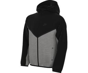 NIKE Sportswear Tech HV5867-064 Fleece Hooded Jacket for Older Children, Dark Grey Heather/Black/Black, M