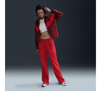 Nike Sportswear Windrunner Women's Mid-Rise Slim Knit Trousers - Red - Polyester/Elastane L (UK 16-18)