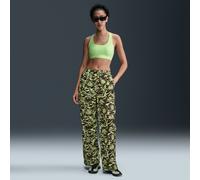 Nike Sportswear Windrunner Women's UV Protection Mid-Rise Woven Printed Trousers - Yellow - Nylon L (UK 16-18)