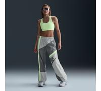 Nike Sportswear Women's Mid-Rise Loose Woven Open-Hem Trousers - Grey - Nylon S (UK 8-10)
