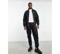 Nike Sportswear Woven Lined Hooded Full Tracksuit Set Jacket Pants Black White