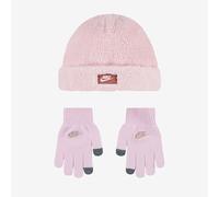 Nike Sportswear Younger Kids Cozy Pink Beanie Gloves Set 8 15Y