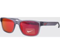 Nike Sporty Square Frame Acetate Sunglasses with Swoosh Logo - Size: 53 - male