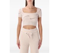 Nike square-neck logo top - Neutrals M-L
