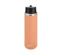 Nike SS Recharge Straw Bottle 24oz 709 ml Stainless Steel Water Bottle Sports Bottle Training Fitness with Straw, Apricot Agate/Black/Sail