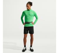 Nike Stride Half-Zip Running shirt Men - green, silver, Size XXL