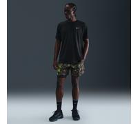 Nike Stride Men's Dri-FIT 18cm (approx.) Brief-Lined Printed Running Shorts - Black - Polyester M