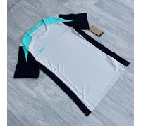Nike Strike Dri Fit Short Sleeve Training Run Gym Top - Grey/Black [FN2399-025]