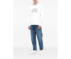 Nike striped-logo hoodie - White M-L