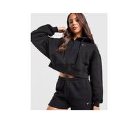 Nike Womens Studio Fleece Medium Weight Oversized Crop Hoodie - Black - Size L