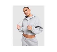 Nike Studio Fleece Cropped Full Zip Hoodie - Grey - Womens S