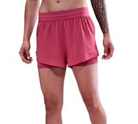 Nike Swift 2in1 Running Shorts Women - Berry, Silver, Size M