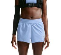 Nike Swift Dri-FIT Mid Rise 2-in-1 Women's Shorts | UK L in Aluminium/Royal Tint/Reflective Silver
