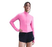 Nike Women's Swift Dri-FIT Full-Zip Running Mid Layer - Playful Pink/Reflective Silver - Size: Large