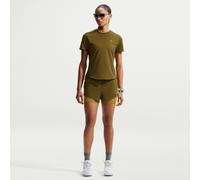 Nike Swift Women's Dri-FIT Mid-Rise 2-in-1 Running Shorts - Brown - Polyester/Elastane XXS