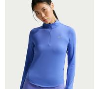 Nike Swift Women's Dri-FIT UV 1/4-Zip Running Top - Blue - Polyester/Elastane L (UK 16-18)