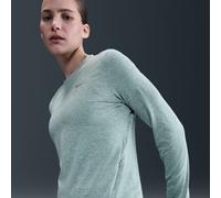 Nike Swift Women's Dri-FIT UV Long-Sleeve Crew-Neck Running Top - Green - Polyester/Elastane L (UK 16-18)