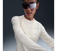 Nike Swift Women's Dri-FIT UV Long-Sleeve Crew-Neck Running Top - White - Polyester/Elastane L (UK 16-18)