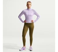 Nike Swift Women's High-Waisted 7/8 Running Leggings with Pockets - Brown - Internal Drawcord XS (UK 4-6)