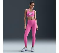 Nike Swift Women's High-Waisted 7/8 Running Leggings with Pockets - Pink - Internal Drawcord L (UK 16-18)