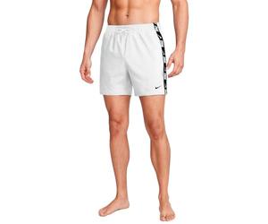 NIKE Swim Breaker Logo Tape 5" Volley Short White