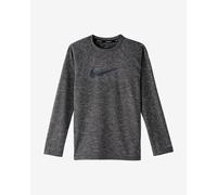 Nike Swim Hydroguard Long Sleeve T-Shirt Grey Black Kids - S