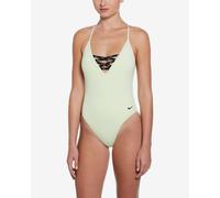 Nike Swim Icon Crossback One Piece Swimsuit Light Green Women - M