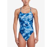 Nike Swim Performance Practice Cutout One Piece Swimsuit Blue White Women - 38