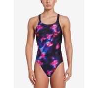 Nike Swim Performance Practice Fastback One Piece Swimsuit Navy Pink Women - 26