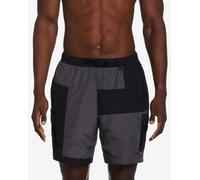 Nike Swim Volley Asymmetrical 7" Swim Shorts Black Dark Grey - XS