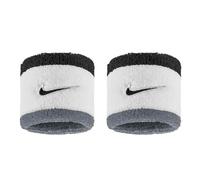 Nike Swoosh Classic Wristbands 2-Pack Sweatbands Tennis Fitness Running Wristbands Sports, White/Cool Grey/Black, One Size