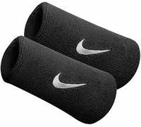 Nike Swoosh Double Wide wristbands, black - misc