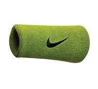NIKE Swoosh Doublewide Sweatbands (Pack of 2) Green Neongrün, Schwarz Size:One Size
