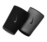 NIKE Dri-Fit Home & Away Double Wide Wristbands, Black/Grey