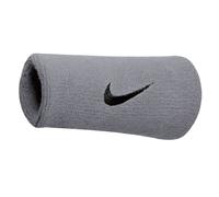 Nike Swoosh Doublewide Wristbands (Matte Silver/Black OSFM)