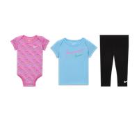 Nike Swoosh Logo Baby (0-9M) 3-Piece Bodysuit Set - Black - Cotton 0-3M