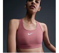 Nike Swoosh Medium Support Bra for Women in Elemental Pink - Perfect for Running and Training